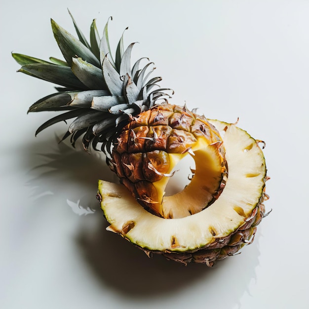 Photo pineapple with slice