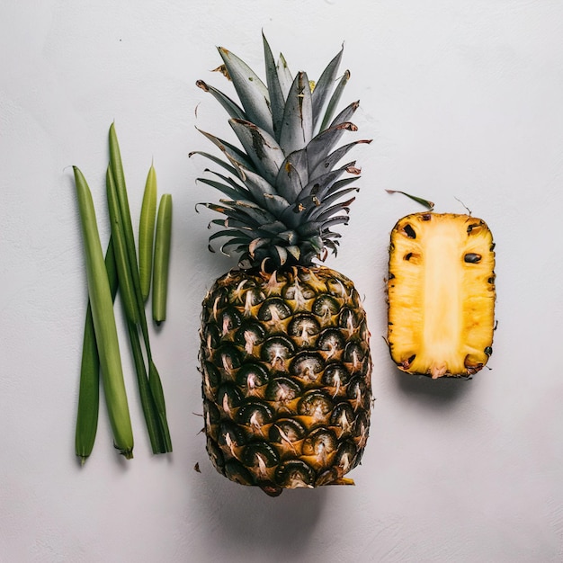 pineapple with slice