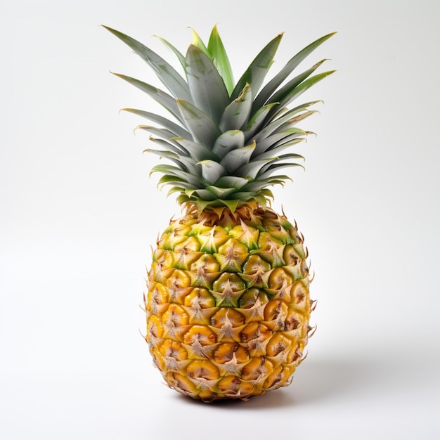 Pineapple with white background high quality ultra