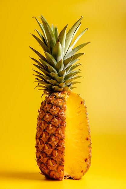 Pineapple on yellow