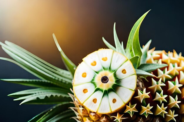 Foto l'ananas è un frutto popolare ed è un frutto tropicale.