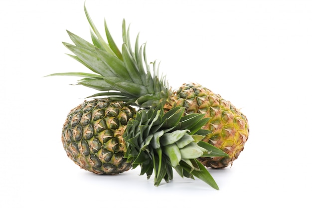 Pineapples isolated on white