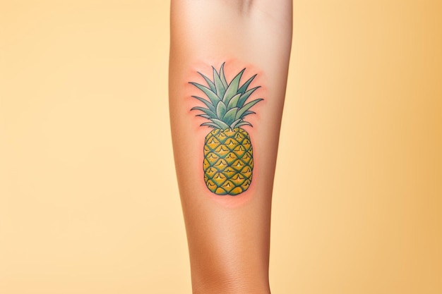 Pineapplethemed tattoos or body art