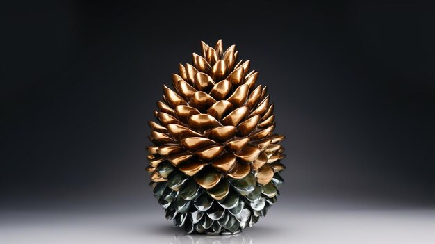 Foto pinecone metallico