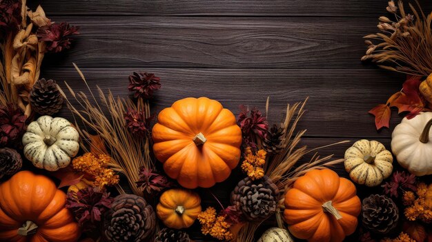 Pinecones whole pumpkin background