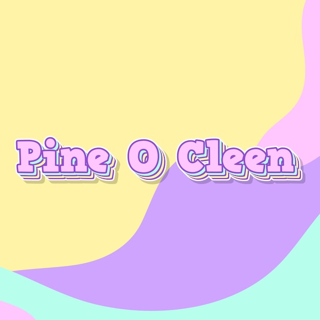PineOCleen типография 3D дизайн милый текст слово крутой фон фото jpg