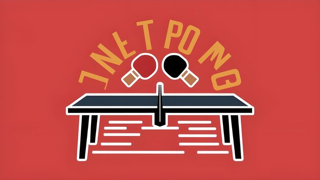 Photo a ping pong ball club or other relevant graphic could use this vector template that represents game