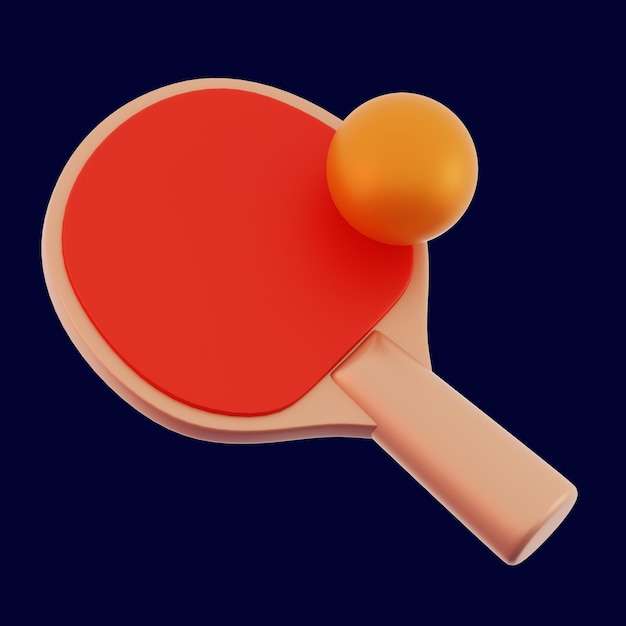 Ping Pong Paddle and Ball