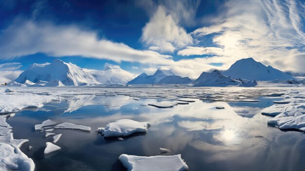 Pinguïns in het landschap van de Antarctische toendra