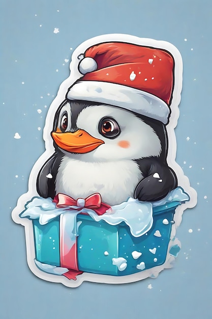 Pinguïns kerstcartoons