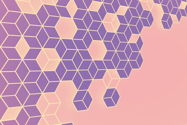 Розовый абстрактный 3D шестиугольник фон