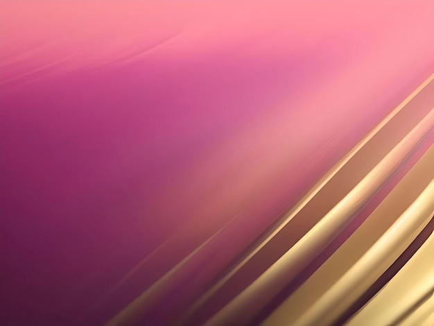 Pink abstract gradient background with golden lines