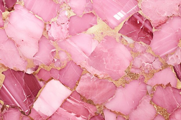 Pink aesthetic marble golden sparkly background