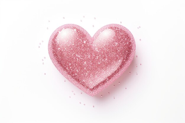 Photo pink affection shimmering heart symbolizing love 118