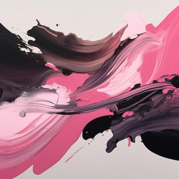 Фото Розовый и черный абстрактный фон живописи