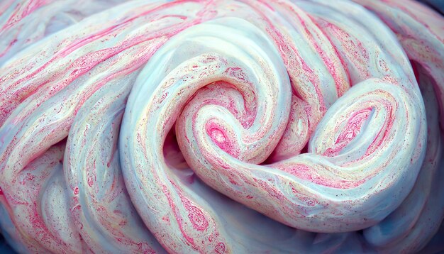 사진 분홍색과 흰색 마시멜로 소용돌이