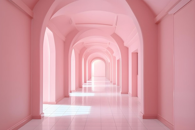 Pink arched tunnel