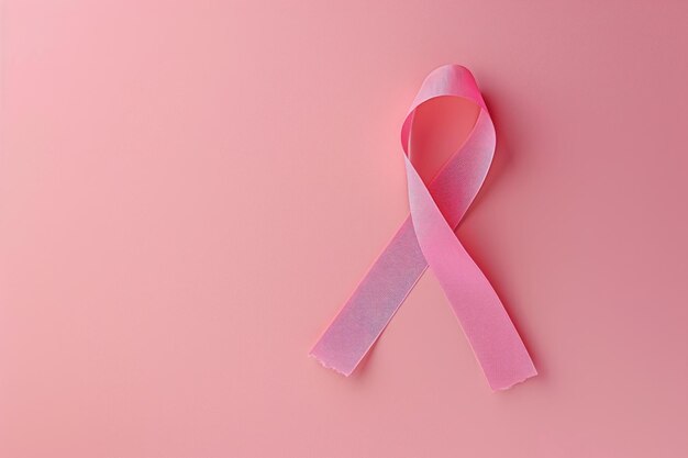 pink awareness ribbon on a soft backdrop symbolizing support for breast cancer research and solidarity