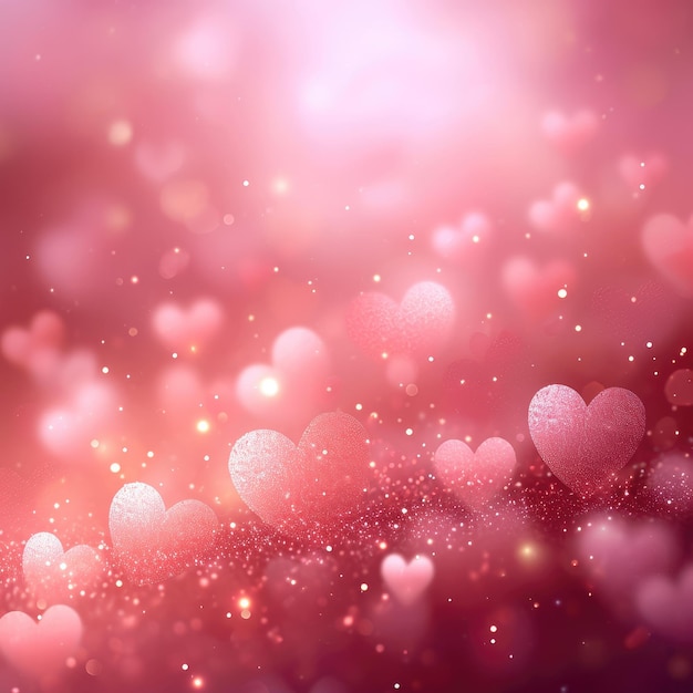 pink background of hearts