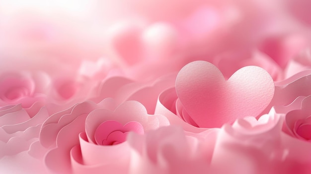 pink background of hearts