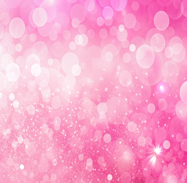 Photo pink background podium floral galaxy pattern