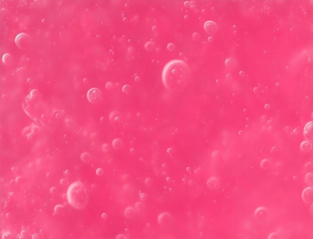 Photo pink background with bubbles and the word pink in the middle