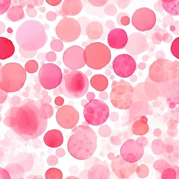 A pink background with circles like circles and dots.