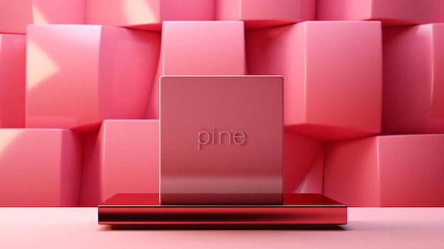 A pink background with a curved edge that says'pink