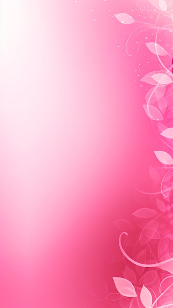 Pink background with a floral pattern