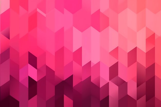 Photo pink background with geometric shapes ai generative