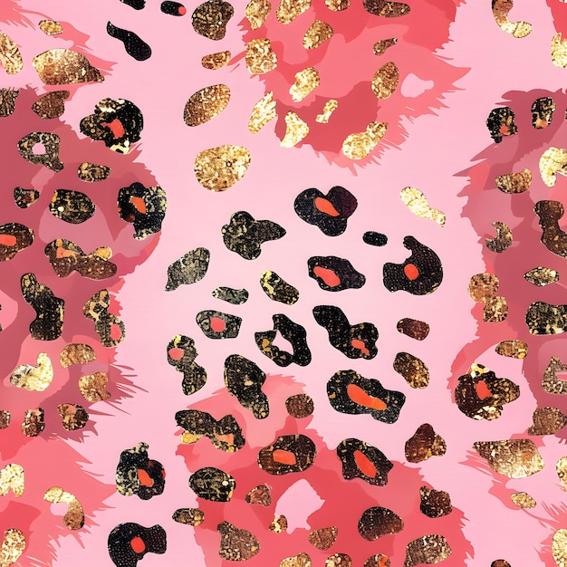 Photo a pink background with gold and black diamonds and a pink background