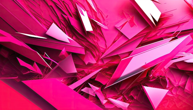 A pink background with a large number of different shapes and colors.