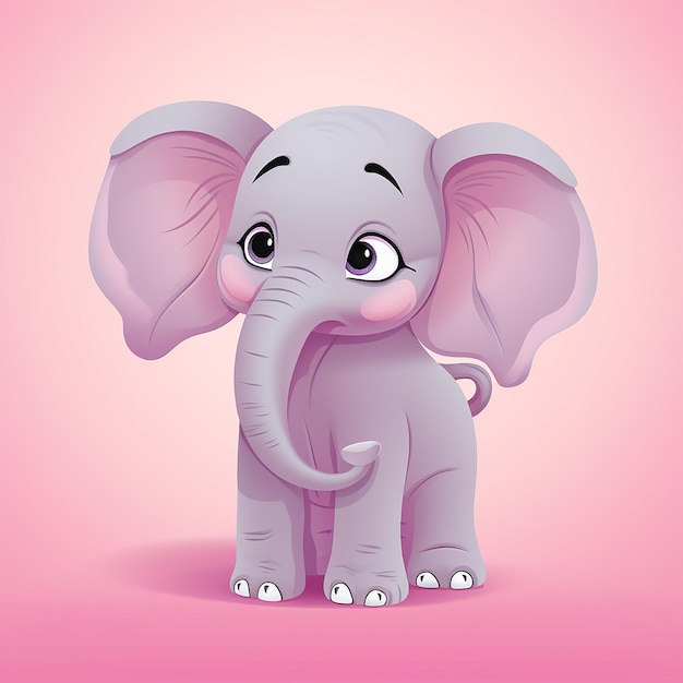 a pink background with a picture of an elephant with a pink background