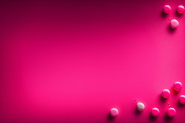 A pink background with a pink background and a bunch of small balls.