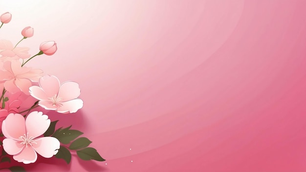 ピンクの花の背景の壁紙 イラスト プレゼンテーションのテンプレート