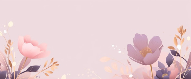 A pink background with a purple flower and the word love on it.