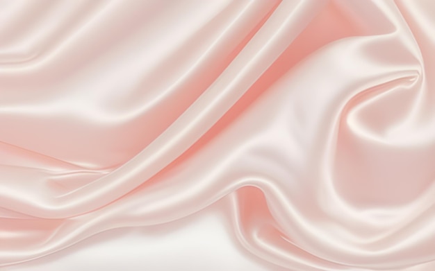 Pink background with a soft wave of silk fabric