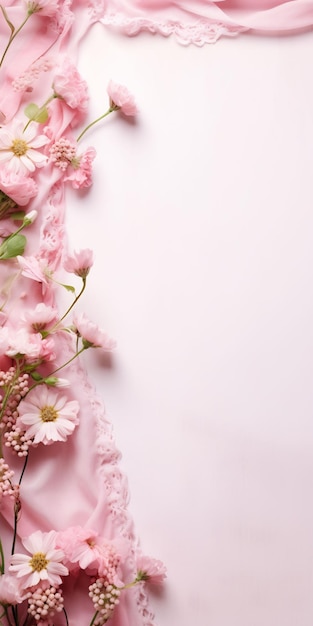 a pink background with a white background