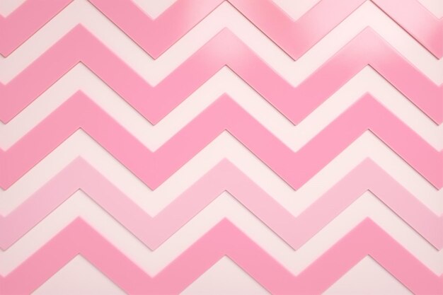 Photo a pink background with a white chevron pattern