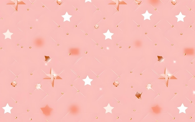 Pink background with white stars and a pink background