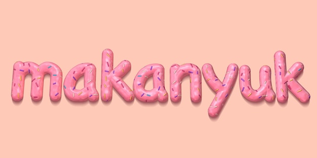 ピンクの背景にピンクの文字で「cakey」という言葉が書かれています。