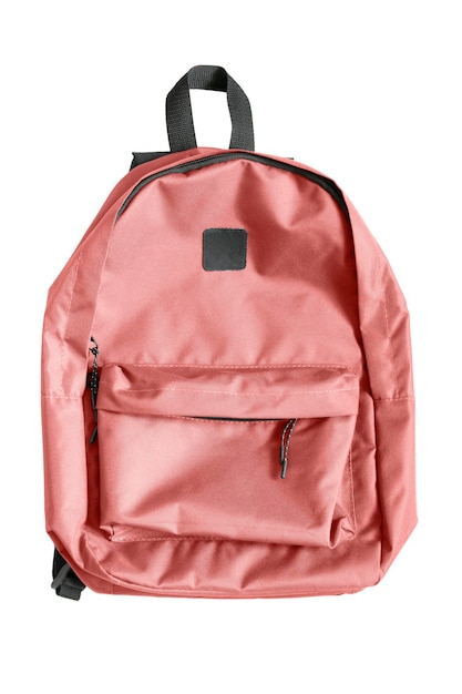 Pink backpack isolated