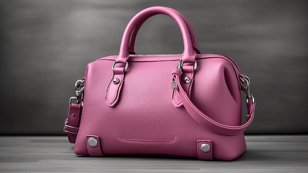 A pink bag with the word hermes on it