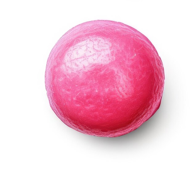 A pink ball that has the word " b " on it