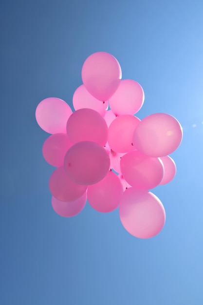 Pink balloons