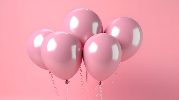 Photo pink balloons