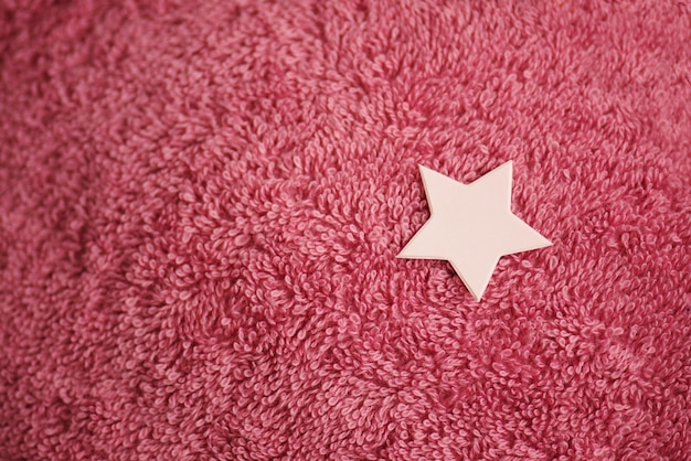 Pink bath towel background texture