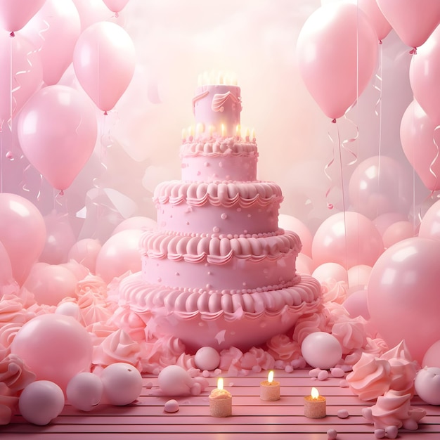 pink birthday background