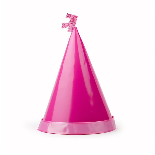 사진 은 배경 에 분리 된 분홍색 생일 모자