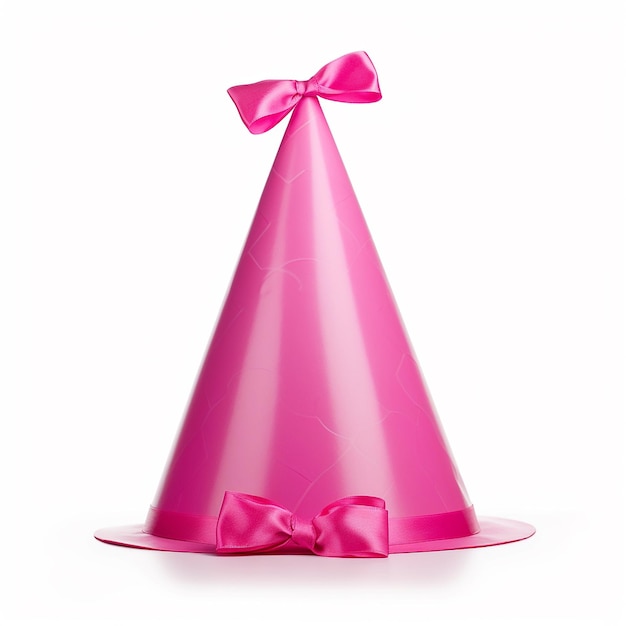 Pink Birthday Hat Isolation